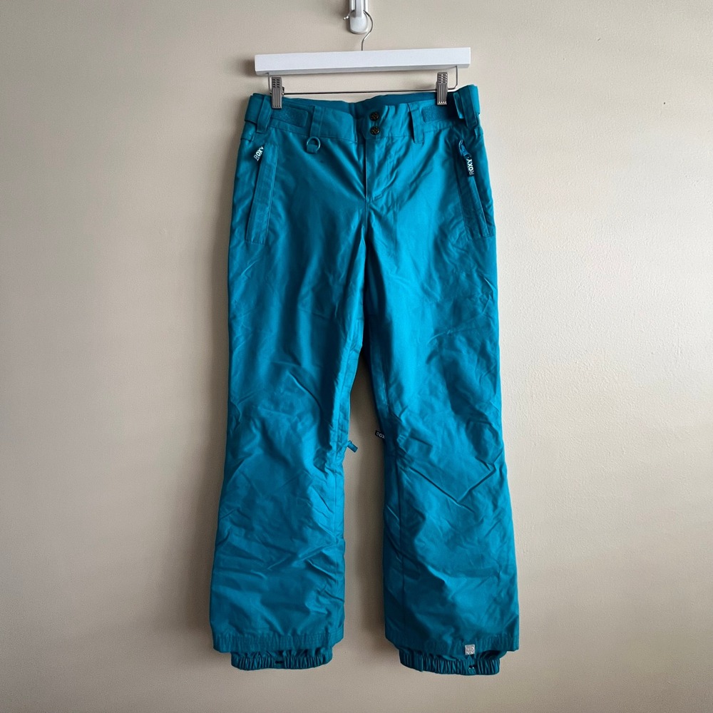 Roxy 5K Snow Pants Size XS Teal Blue Waterproof Ski Snowboard Winter Pants
